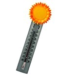 Thermometer für innen-/Außenbereich, erhältlich in verschiedenen Design, Blumenmuster, 1 Stück
