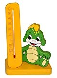 Thermometer zum Aufstellen - Dinosaurier / Krokodil / Drache / Dino - aus Holz für Kinder - Kinderthermometer - Kinderzimmer ...
