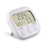 Tikitaka LCD-Digital-Thermometer-Hygrometer TA638 Temperatur- und Feuchtigkeitsmessgerät Messgerät mit Uhr Wetterstation