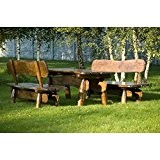 Timberline Sitzgruppe Rustikal 150 cm Outdoor Gartenmöbel, Farbe:Teak;Material:Birke
