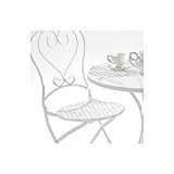Tisch + 2 Stühle - Weiß - Aus Metall - METAL Bistro ' - David Tisch D.60