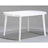 Tisch Elise 137x90 cm, weiß oval, Vollkunststoff