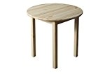 Tisch Kiefer massiv Vollholz natur 003 (rund) - Höhe 75 cm Durchmesser 60 cm (H x Ø)