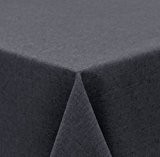Tischdecke Leinen Optik Bügelfrei, Eckig Oval Rund Größe und Farbe wählbar, Eckig 110x140 cm Dunkelgrau, Beautex