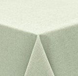 Tischdecke Leinen Optik Bügelfrei, Eckig Oval Rund Größe und Farbe wählbar, Rund 160 cm Hellgrün, Beautex