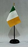 Tischflagge Irland 15x10 cm (S) mit Tischflaggenständer aus Polyester schwarz, extrem standfest