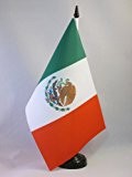 TISCHFLAGGE MEXIKO 21x14cm - MEXIKANISCHE TISCHFAHNE 14 x 21 cm - flaggen AZ FLAG