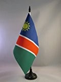 TISCHFLAGGE NAMIBIA 21x14cm - REPUBLIK NAMIBIA TISCHFAHNE 14 x 21 cm - flaggen AZ FLAG