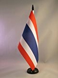 TISCHFLAGGE THAILAND 21x14cm - THAILÄNDISCHE TISCHFAHNE 14 x 21 cm - flaggen AZ FLAG