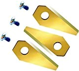 TITAN!! 12 Ersatzmesser extrahart für Bosch Indego Titan beschichtet 3 Sets (à 3 Klingen) = 9 Klingen scharf 2-seitig - ...