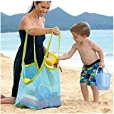 Togather® Extra große Familie Mesh Beach Bag Tote Rucksack Spielzeug Handtücher Sand entfernt - blau