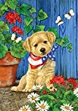 Toland Home Garden 101179 Patriotische Puppy Standard Flagge, 71 cm von 101,6 cm