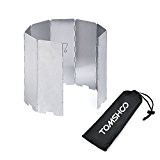 TOMSHOO 8 Stücke Outdoor Aluminium Windschutz für Alle Arten von Feuerstellen BBQ Windschutzscheibe