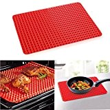 Tonsee Pyramid Pan Non Stick Fat Reducing Silicone Cooking Mat Oven Baking Tray Sheets