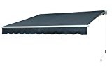 TrendLine Gelenkarm-Markise Dark Grey ca. 300 x 250 cm, Kurbel rechts