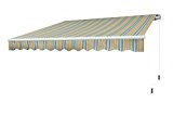 TrendLine Gelenkarm-Markise Sunny Stripe ca. 400 x 250 cm, Kurbel rechts