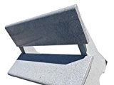 TrendLine Granitbank grau Sitzhöhe 45 cm 120 x 60 x 87 cm