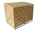 TrendLine Mülltonnenbox aus Holz für 2 x 240 Liter