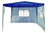 TrendLine Seitenteile für Pavillon 3 x 3 m blau-weiss, 2 Stück