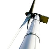 Turm-Wind-Turbine-Windschutz 6 m hoch und 48 mm Durchmesser mit 4 pinzas-cablematic