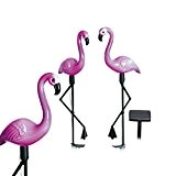 TV Unser Original EASYmaxx LED Solar-Zauber Flamingos, Pink  3-er-Set ( Solar-Leuchte für Garten, Parzelle und mehr)