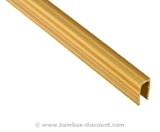 U-Profil für Kunststoffmatten mit einer Länge von 150cm, bambus farbig - Schutzleiste, Regenschutz, Kunststoffverkleidung, Balkonsichtschutz