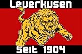 U24 Fahne Flagge Leverkusen seit 1904 Fanflagge Fussball 90 x 150 cm