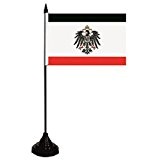 U24 Tischflagge Kaiserreich mit Adler Deutschland Fahne Flagge Tischfahne 10 x 15 cm