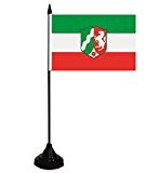 U24 Tischflagge Nordrhein-Westfalen NRW Flagge Fahne Tischfahne 10 x 15 cm