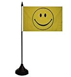 U24 Tischflagge Smily Smiley Fahne Flagge Tischfahne 10 x 15 cm