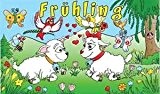 UB Fahne / Flagge Frühling mit Schafe 90 cm x 150 cm Neuware!!!