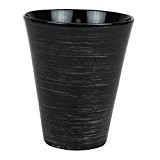 Übertopf aus Keramik hohe Blumentopf glitter Holzdecor schwarz glanz Topf Orchideentopf