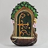 UK Fairy Garden Fairy Tür mit Landeplatz Tree Figur Garten Home Decor - Mini Schrulliges Geschenk - Klein 14 cm