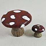 UK Mini Mushroom Fairy Garden Stuhl & Tisch Garten Miniatur Home Decor - Elfe Fee Pixie Hobbit Zauberhafte Geschenkidee - Höhe: 6 cm/3 cm