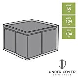 Under Cover Viersitzer Würfel Set Abdeckung, X Large - Stark & Langlebig, Premium hochwertige wasserdichte UV Moebelabdeckung - Farbe: Steingrau