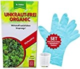 Unkraut-Frei Organic 1 Liter | Dr. Stähler | Ein Total Unkrautvernichter und Unkraut Entferner inkl. GREEN24 Handschutz, Dosierer