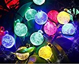 Uping® Solar Lichterkette 30er led Kristall Kugeln für Party, Garten, Weihnachten, Halloween, Hochzeit, Beleuchtung Deko in Innen und Außenbereich usw. ...