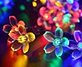 Uping® Solar Lichterkette 50er led Blumen für Party, Garten, Weihnachten, Halloween, Hochzeit, Beleuchtung Deko in Innen und Außenbereich usw. Wasserdicht ...
