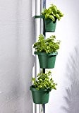 UPP Products Fallrohr Blumentöpfe 3 Stück grün / Pflanzkübel / Blumentopf / Regenrohrkasten / Pflanztopf