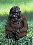 Uran Utan sitzend Affe Gorilla Figur Afrika Dekofigur Gartendeko