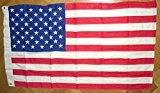 USA Fahne / Flagge mit 50 gestickte Sterne und genähte Streifen, 100 % Cotton Wetterfeste Flagge, US Flag, 90x150 cm ...