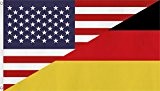 USA Flagge - Fahne zum Hissen mit Ösen 90 x 150 Farbe USA/Deutschland Größe 90x150