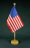 USA Tischflagge 15x25 cm in Profiqualität, mit 42 cm Massivholz - Tischständer