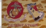 USMC Desert Storm USA Military 5 ft x3ft (150 cm x 90 cm) Flagge + 59 mm Button