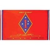 Usmc Marine Corps 1St Division Flag Poly 3Ft X 5Ft by Flag