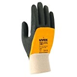 Uvex 60208 7 Profi Ergo XG20 Sicherheit Handschuh, Größe: 7, Weiß, Orange, Schwarz