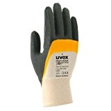 Uvex 60558 7 Profi Ergo xg20 a Sicherheit Handschuh, Größe: 7, Weiß, Orange, Schwarz