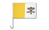 Vatikan Flagge, vatikanische Autoflagge - 30 x 40 cm, MaxFlags®