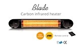 Veito Infrarot Heizstrahler Blade S 2500 Watt - Black Edition Silber/Schwarz, Stahl/Edelstahl, Heizleistung max.2500 Watt