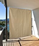 Vertikaler Sonnenschutz Windschutz Sichtschutz Balkon Terrasse creme 230 x 140 cm